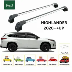БАГАЖНИК ЗА Toyota Highlander 5d (IV/XU70 - integrated railing) (2020-->) AERO BAR