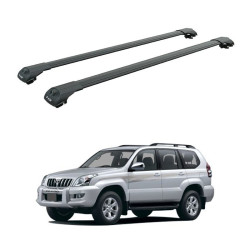 БАГАЖНИК ЗА Toyota Land Cruiser 5d (J120/125 - railing) (2002-->2010) AERO BAR BLACK