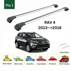 Багажник за Toyota RAV4 5d (IV/XA40 - railing) (2013-->2018) AERO BAR
