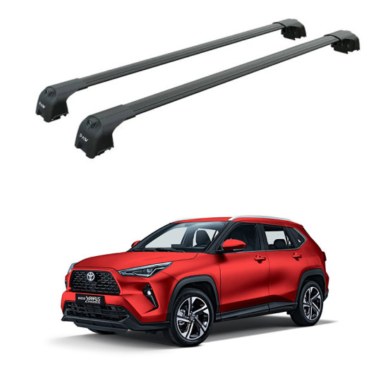 Багажник за Toyota Yaris Cross 5d (XP210 - integrated railing) (2020-->) AERO BAR BLACK