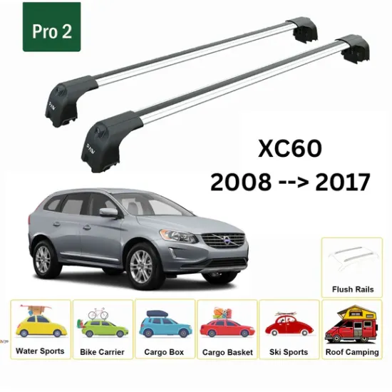 БАГАЖНИК ЗА Volvo XC60 5d (I - integrated railing) (2008-->2017) AERO BAR