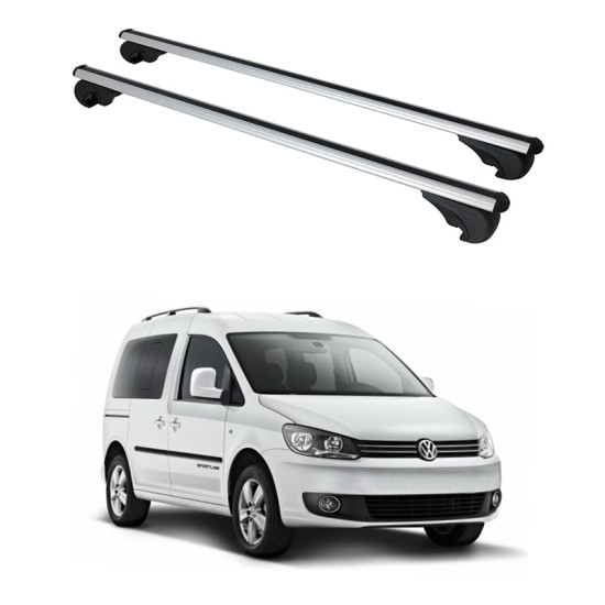 БАГАЖНИК за Volkswagen Caddy / Caddy Maxi (III.2 - railing) (2011-->2015) ALU