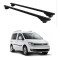 БАГАЖНИК за Volkswagen Caddy / Caddy Maxi (III.2 - railing) (2011-->2015) ALU BLACK