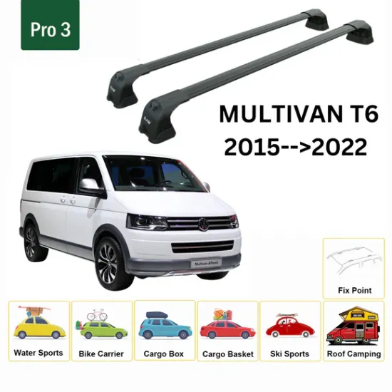 Багажник за Volkswagen T6 Multivan Fix Point (2015-->2024) AERO BAR BLACK