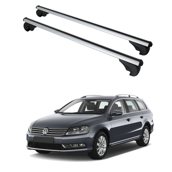 БАГАЖНИК ЗА Volkswagen Passat Variant (B6/B7/3C - railing) (2005-->2014) ALU REILING