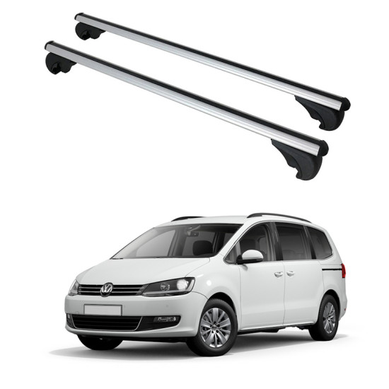БАГАЖНИК ЗА Volkswagen Sharan 5d MPV (II/7N II.2/7N - railing) (2010-->2015) (2015-->) ALU REILING