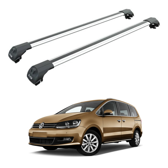 БАГАЖНИК ЗА Volkswagen Sharan 5d MPV (II/7N II.2/7N - railing) (2010-->2015) (2015-->) AERO BAR