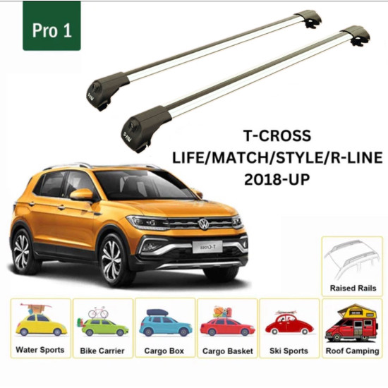 Багажник за Volkswagen T-Cross 5d (railing) (2019-->) AERO BAR