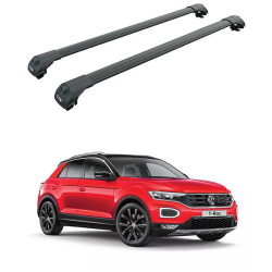 Багажник за Volkswagen T-Roc 5d (railing) (2017-->) AERO BAR BLACK