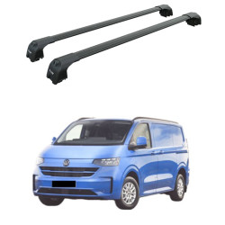 Багажник за Volkswagen Transporter T7 (integrated railing) (2025-->) AERO BAR BLACK