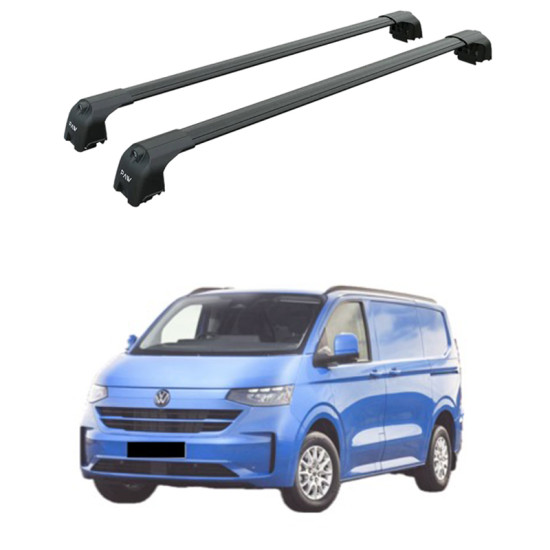 Багажник за Volkswagen Transporter T7 (integrated railing) (2025-->) AERO BAR BLACK