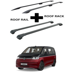 БАГАЖНИК КОМПЛЕКТ НАПРЕЧНИ ГРЕДИ И РЕЙЛИНГИ ЧЕРНИ ЗА VOLKSWAGEN T7 (2024-->)