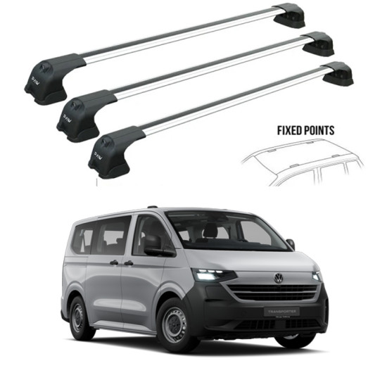 Багажник 3 Броя греди за Volkswagen T7 (fixpoint) (2024-->) AERO BAR