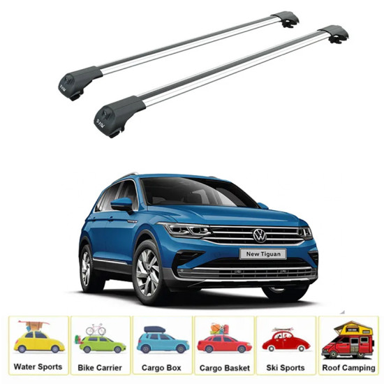 Багажник за Volkswagen Tiguan 5d (III - railing) (2024-->) AERO BAR
