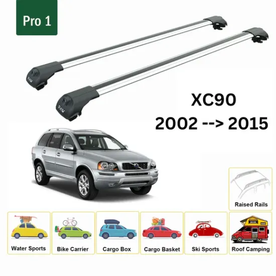 БАГАЖНИК ЗА Volvo XC90 5d (I - railing) (2002-->2015) AERO BAR