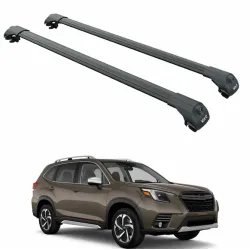 Багажник за Subaru Forester 5d (V/SK - railing) (2018-->2024) AERO BAR BLACK
