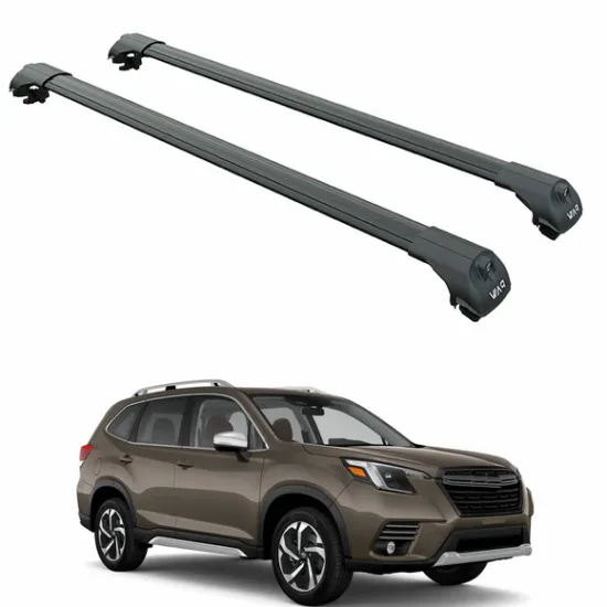 Багажник за Subaru Forester 5d (V/SK - railing) (2018-->2024) AERO BAR BLACK