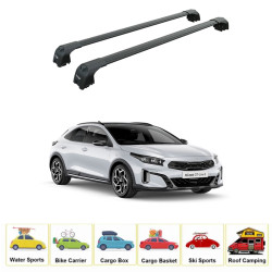 Багажник за Kia XCeed 5d (integrated railing) (2019-->) AERO BAR BLACK