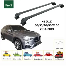 Багажник за BMW X6 5d (F16 - integrated railing) (2014-->2019) AERO BAR BLACK