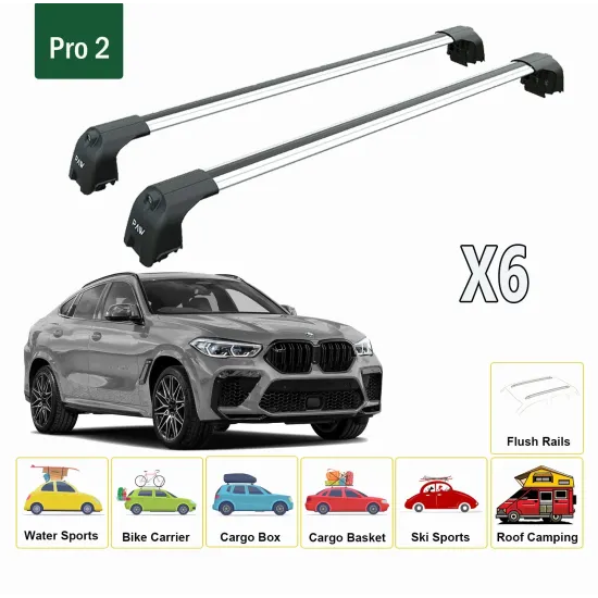 Багажник за BMW X6 5d (G06 - integrated railing ) (2020-->) AERO BAR BLACK