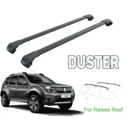 Багажник за Dacia Duster 5d (I.2 - railing) (2014-->2018) AERO BAR BLACK