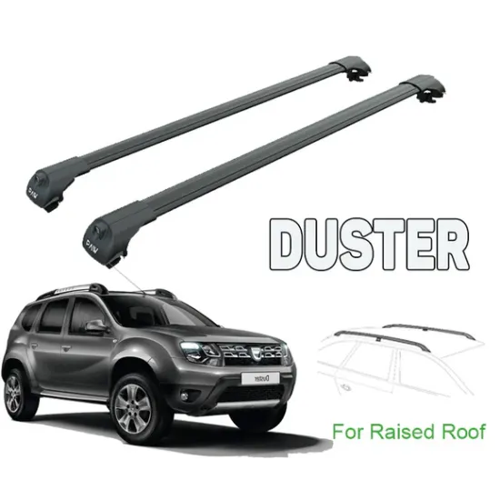Багажник за Dacia Duster 5d (I.2 - railing) (2014-->2018) AERO BAR BLACK