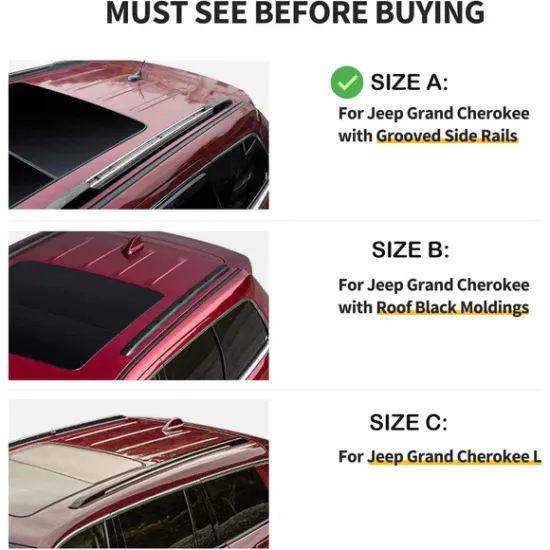 Багажник за Jeep Grand Cherokee 5d (WK2 - Flush railing) (2011-->2021) AERO BAR