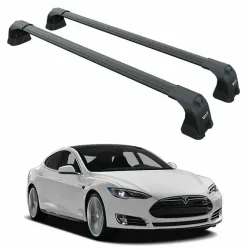 Багажник за TESLA MODEL S 5d. (fixpoint with glass roof) (2013-->2015) AERO BAR BLACK