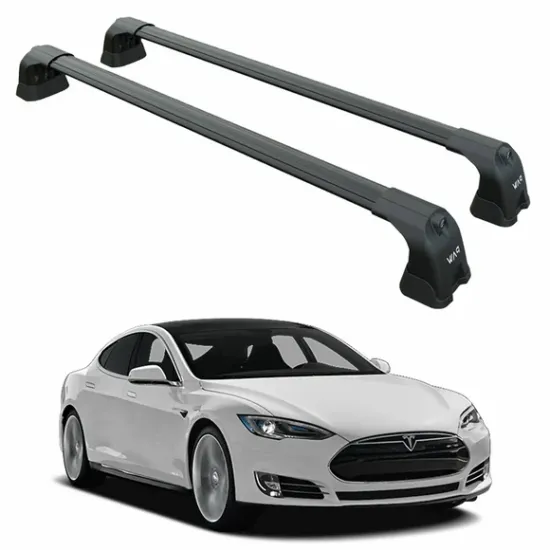 Багажник за TESLA MODEL S 5d. (fixpoint with glass roof) (2013-->2015) AERO BAR BLACK