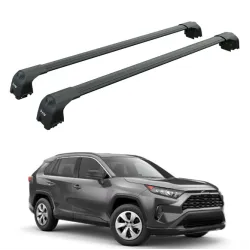 Багажник за Toyota RAV4 5d (V/XA50 - integrated railing) (2018-->) AERO BAR BLACK
