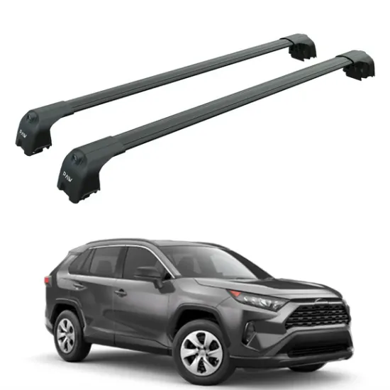 Багажник за Toyota RAV4 5d (V/XA50 - integrated railing) (2018-->) AERO BAR BLACK