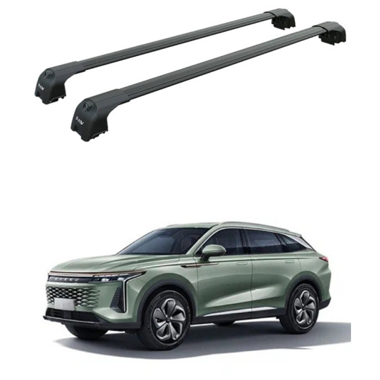 Багажник за Exeed RX / Yaoguang 5dr SUV (integrated railing) (2026-->) AERO BAR BLACK