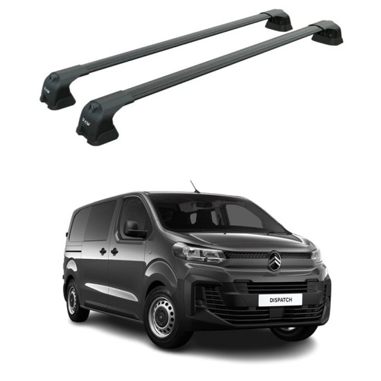 БАГАЖНИК ЗА Citroën Dispatch L1/L2/L3 (XS/M/XL - 3,4,5 fixpoint) (2016-->) AERO BAR BLACK