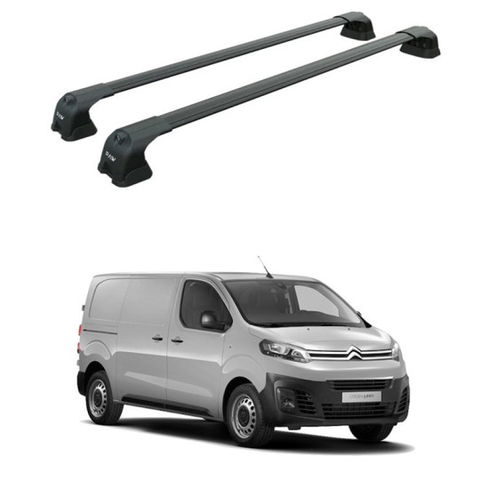 БАГАЖНИК ЗА Citroën Jumpy L1/L2/L3 (XS/M/XL - 3,4,5 fixpoint) (2016-->) AERO BAR BLACK