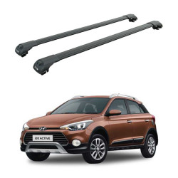 БАГАЖНИК ЗА Hyundai i20 Active (II - railing) (2015-->2020) AERO BAR BLACK