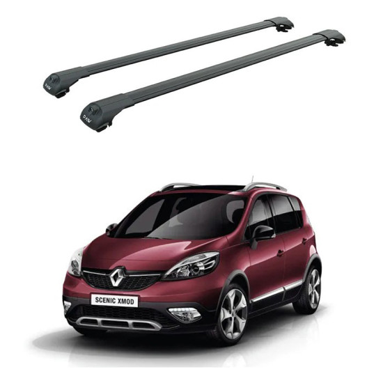БАГАЖНИК за Renault Scenic XMOD (III.2 - railing) (2013-->2016) AERO BAR BLACK