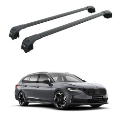 БАГАЖНИК ЗА Skoda Superb Combi (IV/B9(3Y) - integrated railing) (2024-->) AERO BAR BLACK