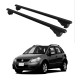 БАГАЖНИК за Suzuki SX4 5d (I - railing) (2006-->2014) ALU REILING BLACK