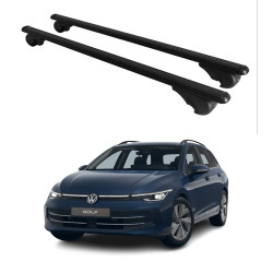 БАГАЖНИК ЗА Volkswagen Golf Variant (VIII - railing) (2020-->) ALU REILING BLACK