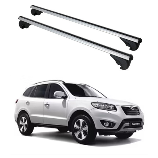 БАГАЖНИК за Hyundai Santa Fe 5d (II/CM - railing) (2011-->2013) ALU REILING