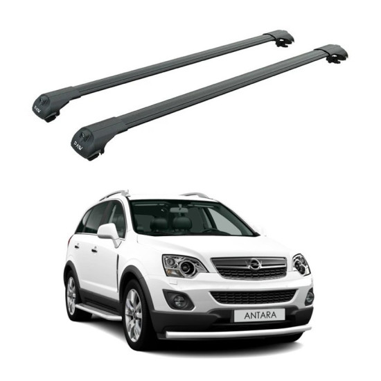 БАГАЖНИК ЗА Opel Antara 5d (railing) (2011-->2015) AERO BAR BLACK