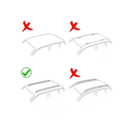 БАГАЖНИК ЗА NIO ES8 5dr SUV (integrated railing) (2018-->2023) AERO BAR BLACK