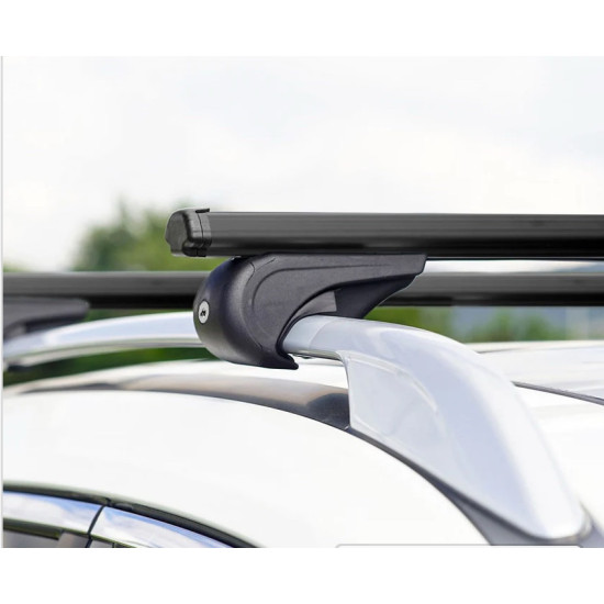 Багажник за BMW X3 5d (E83 - railing) (2003-->2011) ALU REILING BLACK