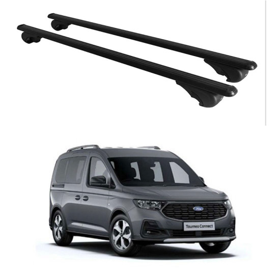 БАГАЖНИК ЗА Ford Connect III (railing) (2022-->) ALU REILING BLACK