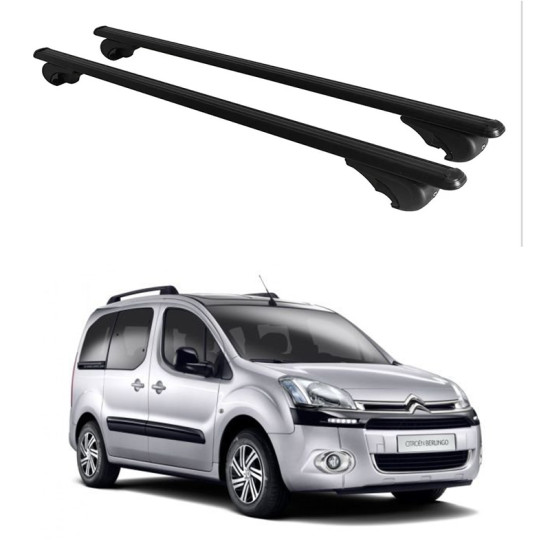 БАГАЖНИК ЗА Citroën Berlingo (II - Railing) (2008-->2018) ALU REILING BLACK