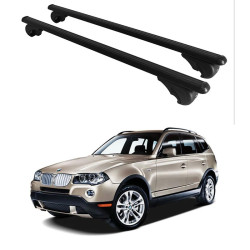 Багажник за BMW X3 5d (E83 - railing) (2003-->2011) ALU REILING BLACK