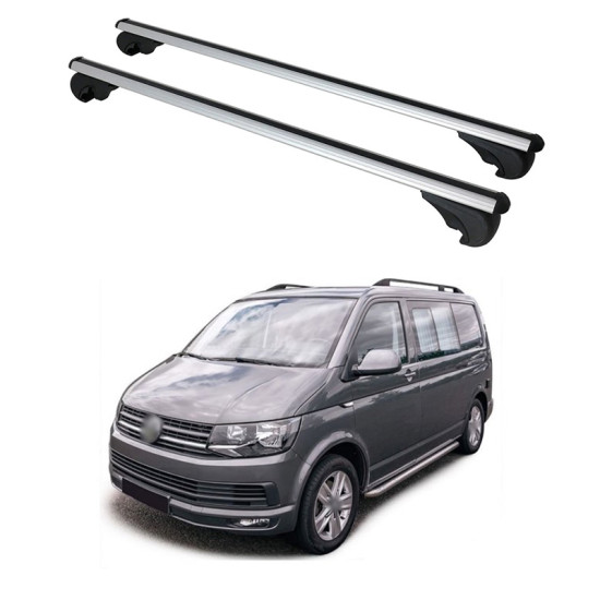 Багажник за Volkswagen T5 / T6 / T6.1 Roof Railing (2003-->2024) ALU REILING GREY
