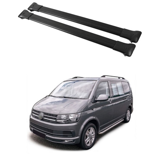 Багажник за Volkswagen T5/T6/T6.1 Roof Railing (2003-->2024) AERO BLACK