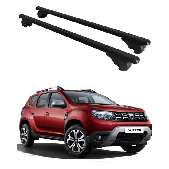 БАГАЖНИК ЗА DACIA DUSTER 5D (II - RAILING) (2018-->2024) ALU REILING BLACK
