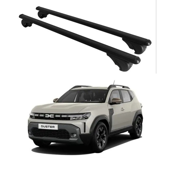Багажник за Dacia Duster 5d (III - railing) (2024-->) ALU REILING BLACK